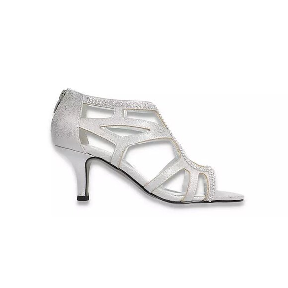 Easy Street Silver Dress Sandal - Picture 2 of 3